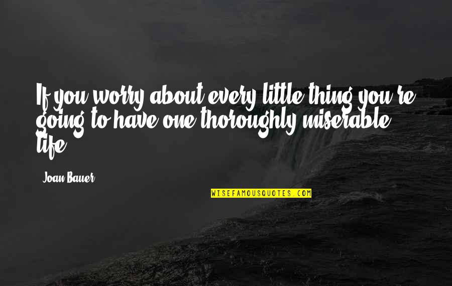 Best Data Visualization Quotes By Joan Bauer: If you worry about every little thing you're