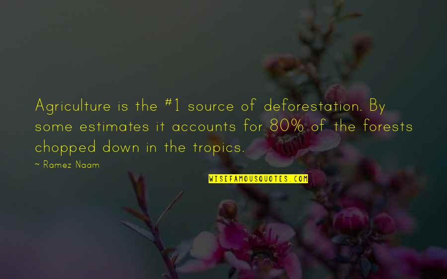 Best Deforestation Quotes By Ramez Naam: Agriculture is the #1 source of deforestation. By