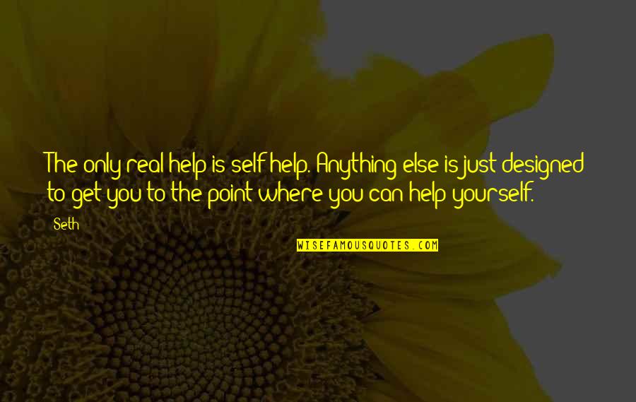 Best Designed Quotes By Seth: The only real help is self-help. Anything else