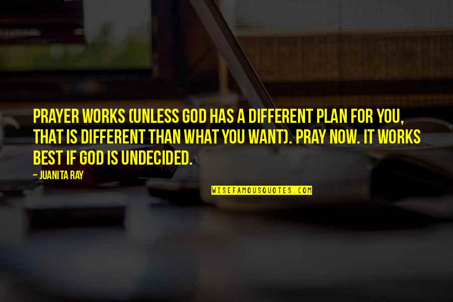 Best Different Quotes By Juanita Ray: Prayer works (unless God has a different plan