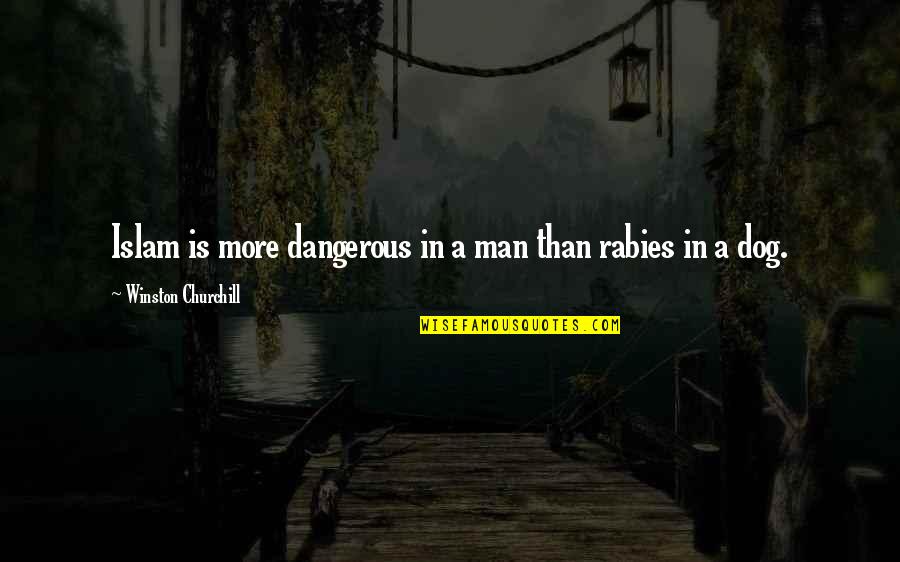 Best Dog And Man Quotes By Winston Churchill: Islam is more dangerous in a man than