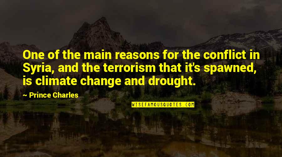 Best Drought 3 Quotes By Prince Charles: One of the main reasons for the conflict