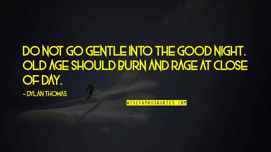 Best Dylan Thomas Quotes By Dylan Thomas: Do not go gentle into the good night.