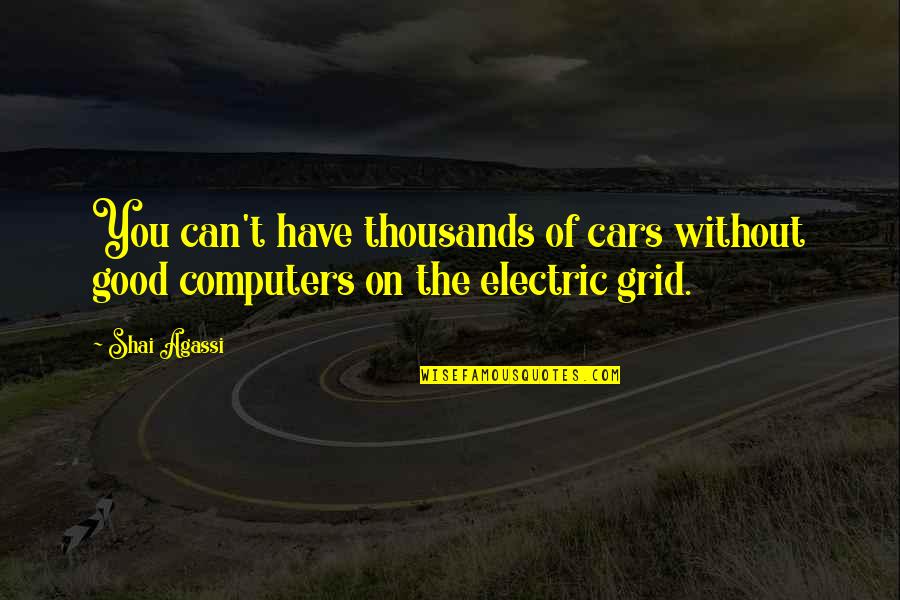 Best Electric Quotes By Shai Agassi: You can't have thousands of cars without good