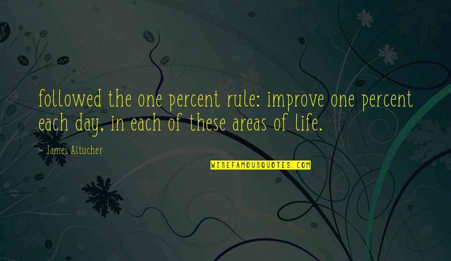 Best Emily Haines Quotes By James Altucher: followed the one percent rule: improve one percent