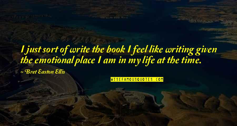 Best Emotional Life Quotes By Bret Easton Ellis: I just sort of write the book I