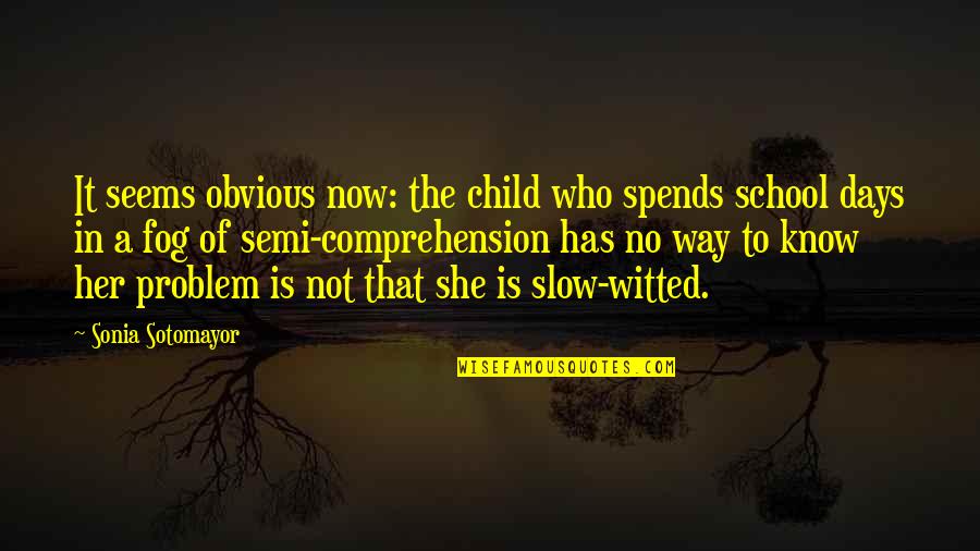 Best Esl Quotes By Sonia Sotomayor: It seems obvious now: the child who spends