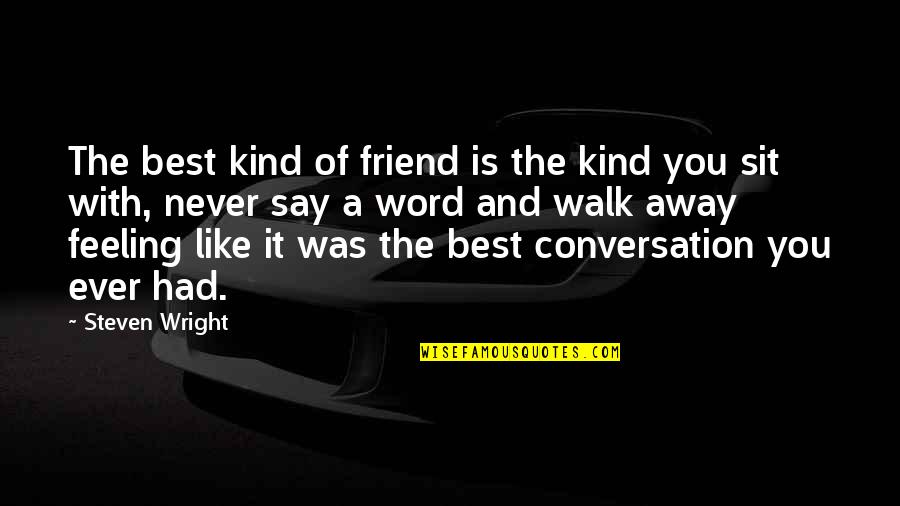 Best Ever Feeling Quotes By Steven Wright: The best kind of friend is the kind