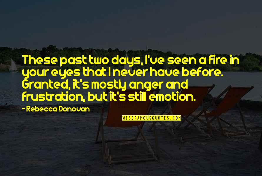 Best Example Of Friendship Quotes By Rebecca Donovan: These past two days, I've seen a fire