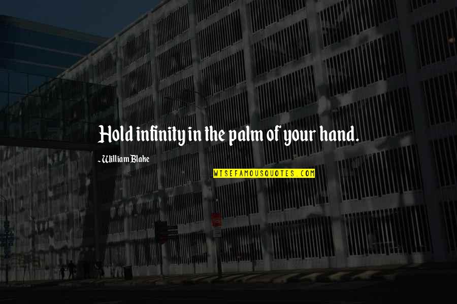 Best Eye Opener Quotes By William Blake: Hold infinity in the palm of your hand.