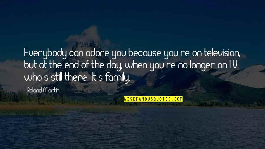 Best Family Day Quotes By Roland Martin: Everybody can adore you because you're on television,