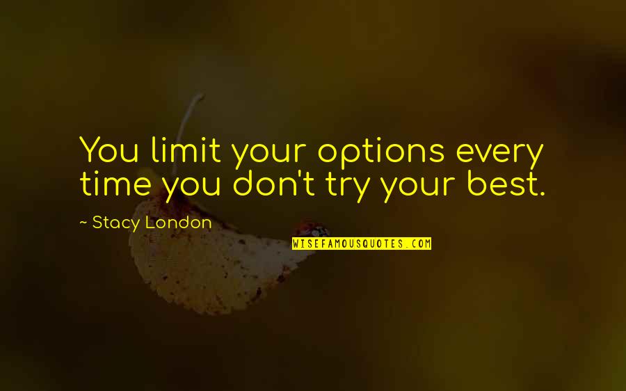 Best Fashion Quotes By Stacy London: You limit your options every time you don't