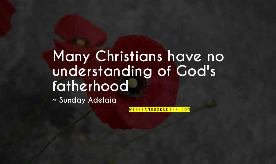 Best Fatherhood Quotes By Sunday Adelaja: Many Christians have no understanding of God's fatherhood