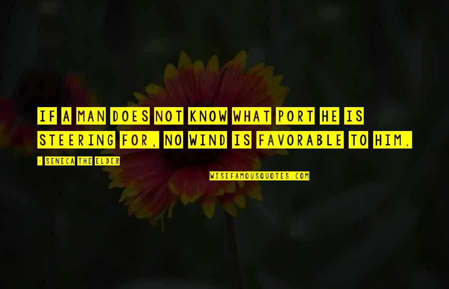Best Favorable Quotes By Seneca The Elder: If a man does not know what port