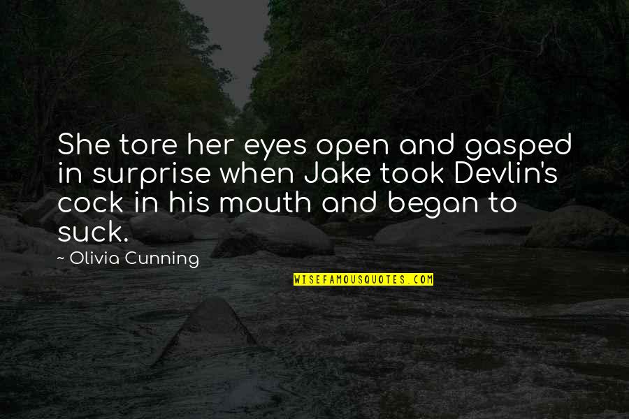 Best Fb Quotes By Olivia Cunning: She tore her eyes open and gasped in