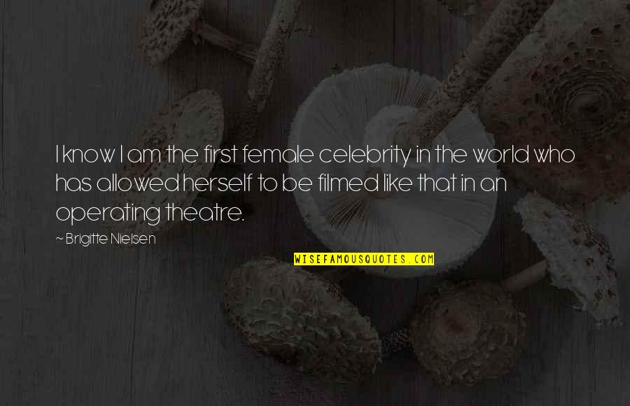 Best Female Celebrity Quotes By Brigitte Nielsen: I know I am the first female celebrity