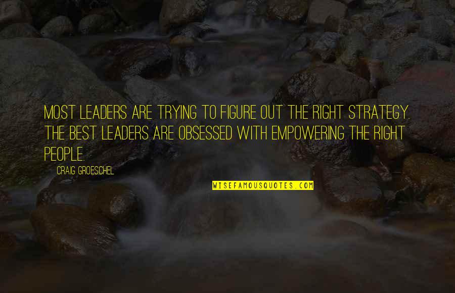 Best Figure Quotes By Craig Groeschel: Most leaders are trying to figure out the Best Figure Quotes By Craig Groeschel: Most leaders are trying to figure out the