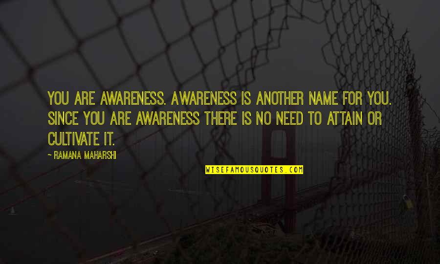 Best Final Fantasy Villain Quotes By Ramana Maharshi: You are awareness. Awareness is another name for