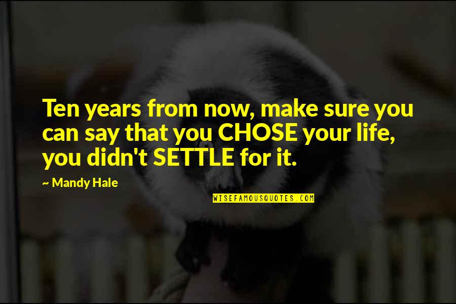 Best For Life Quotes By Mandy Hale: Ten years from now, make sure you can