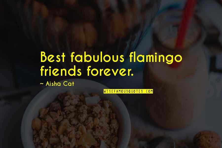 Best Forever Quotes By Aisha Cat: Best fabulous flamingo friends forever.