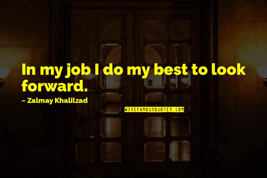 Best Forward Quotes By Zalmay Khalilzad: In my job I do my best to