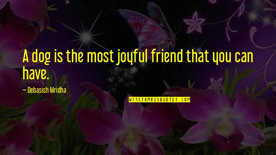 Best Friend And Dog Quotes By Debasish Mridha: A dog is the most joyful friend that