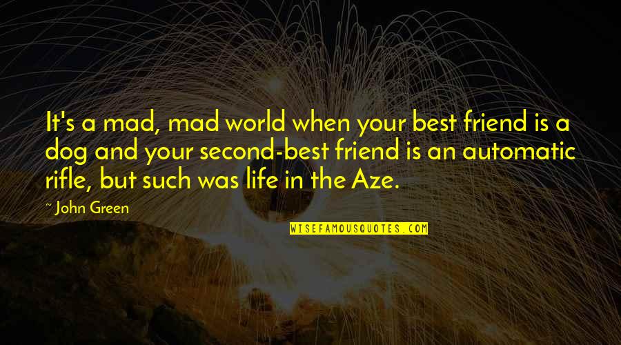 Best Friend And Dog Quotes By John Green: It's a mad, mad world when your best