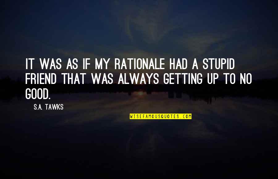 Best Friend Dumb Quotes By S.A. Tawks: It was as if my rationale had a