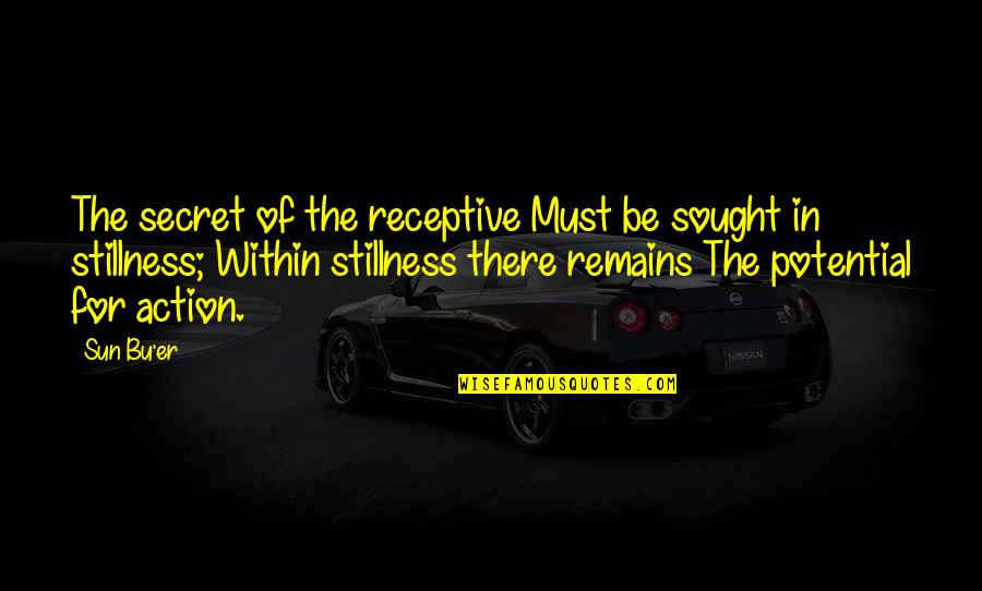 Best Friend Stab You In The Back Quotes By Sun Bu'er: The secret of the receptive Must be sought