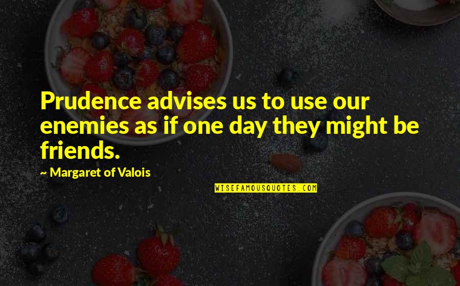 Best Friends From Day One Quotes By Margaret Of Valois: Prudence advises us to use our enemies as