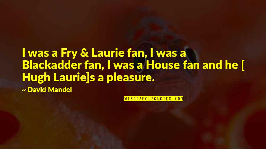 Best Fry And Laurie Quotes By David Mandel: I was a Fry & Laurie fan, I