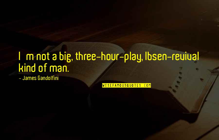 Best Gandolfini Quotes By James Gandolfini: I'm not a big, three-hour-play, Ibsen-revival kind of Best Gandolfini Quotes By James Gandolfini: I'm not a big, three-hour-play, Ibsen-revival kind of