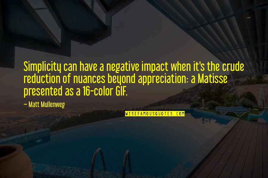 Best Gif Quotes By Matt Mullenweg: Simplicity can have a negative impact when it's