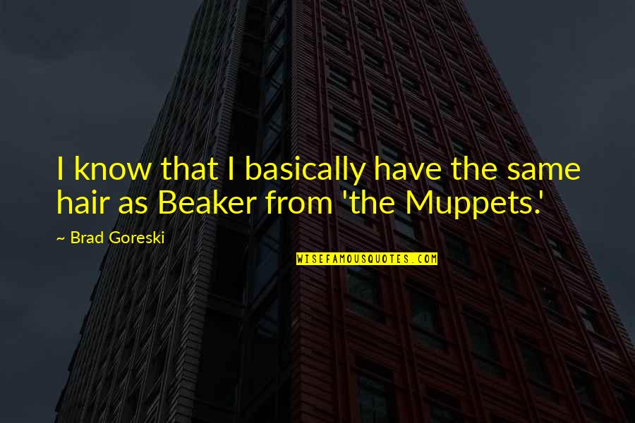 Best Goldman Sachs Elevator Quotes By Brad Goreski: I know that I basically have the same Best Goldman Sachs Elevator Quotes By Brad Goreski: I know that I basically have the same
