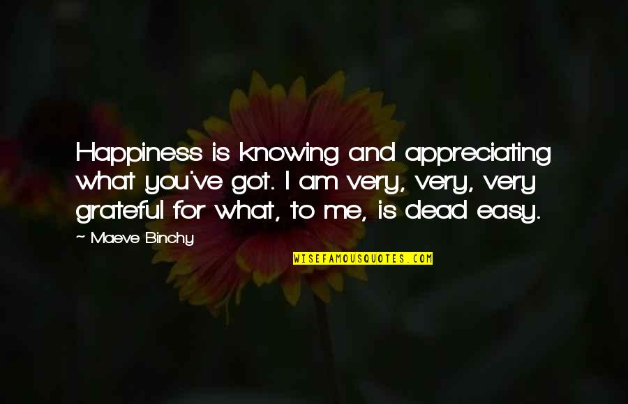 Best Grateful Dead Quotes By Maeve Binchy: Happiness is knowing and appreciating what you've got. Best Grateful Dead Quotes By Maeve Binchy: Happiness is knowing and appreciating what you've got.