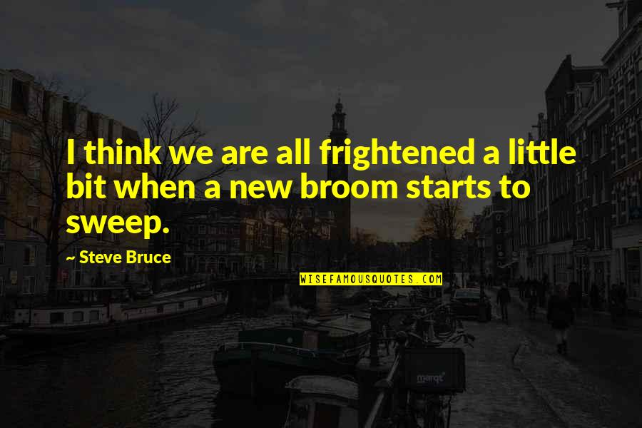 Best Gud N8 Quotes By Steve Bruce: I think we are all frightened a little