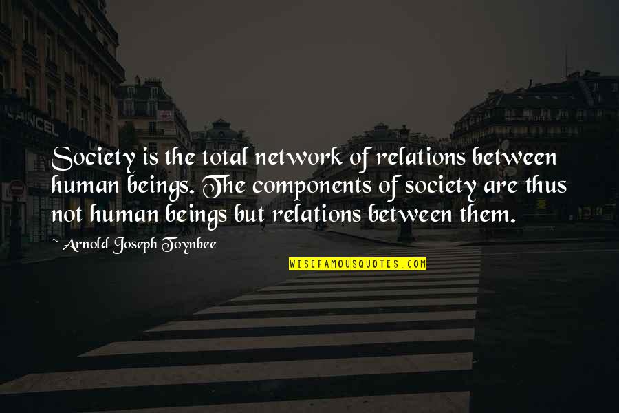 Best Gud Night Quotes By Arnold Joseph Toynbee: Society is the total network of relations between