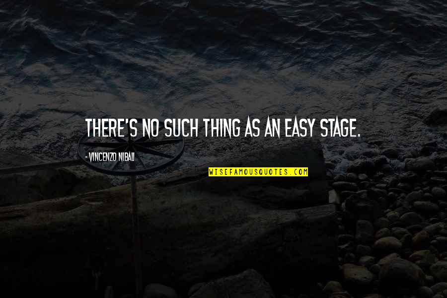 Best Gwtw Quotes By Vincenzo Nibali: There's no such thing as an easy stage. Best Gwtw Quotes By Vincenzo Nibali: There's no such thing as an easy stage.