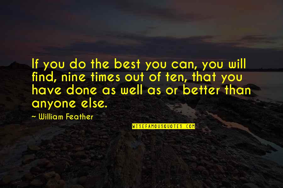 Best Gymnastics Quotes By William Feather: If you do the best you can, you