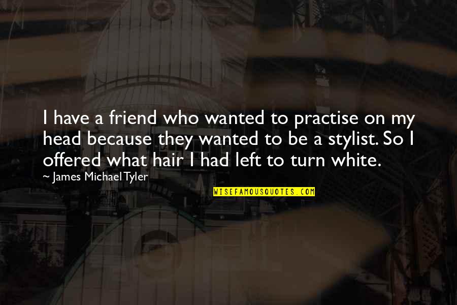 Best Hair Stylist Quotes By James Michael Tyler: I have a friend who wanted to practise