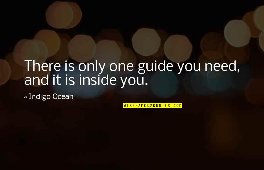 Best Happy Status Quotes By Indigo Ocean: There is only one guide you need, and