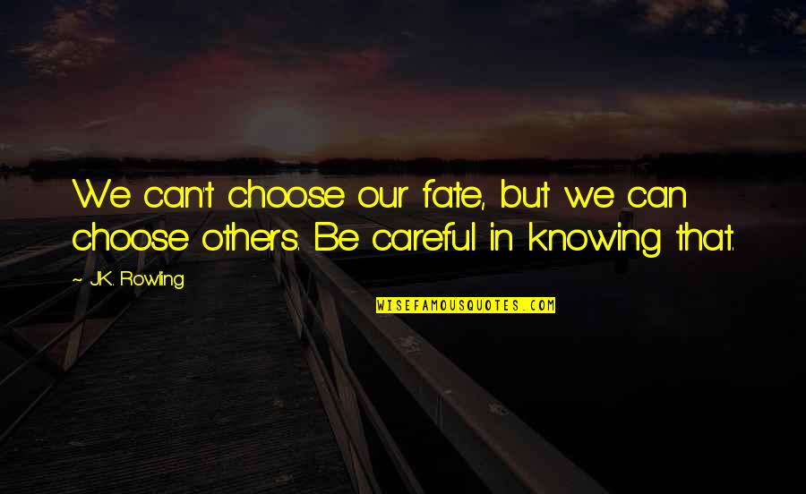 Best Harry Potter Inspirational Quotes By J.K. Rowling: We can't choose our fate, but we can