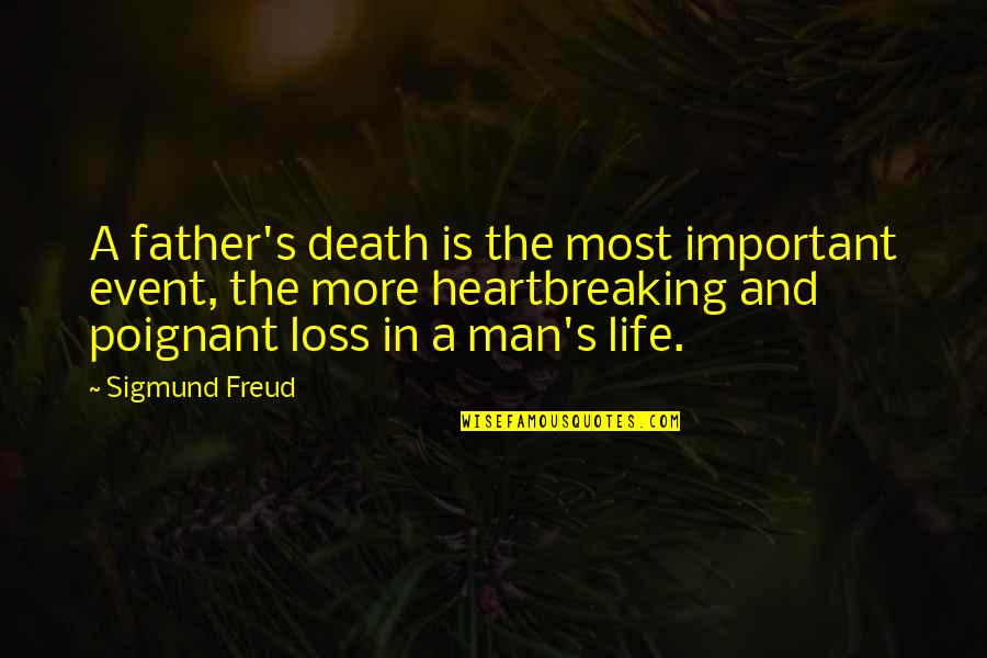 Best Heartbreaking Quotes By Sigmund Freud: A father's death is the most important event,