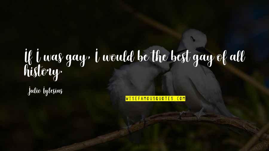 Best History Quotes By Julio Iglesias: If I was gay, I would be the
