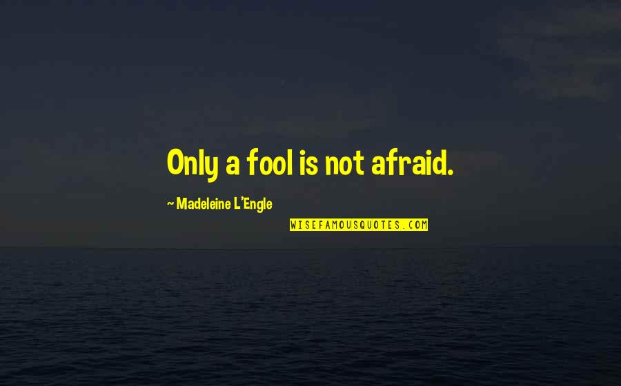 Best Housewives Of Atlanta Quotes By Madeleine L'Engle: Only a fool is not afraid.