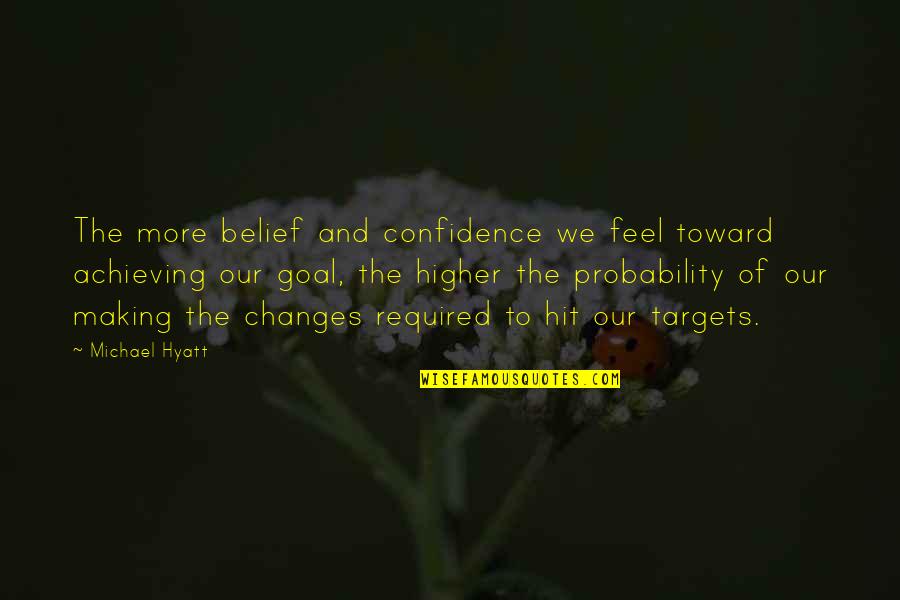 Best Hyatt Quotes By Michael Hyatt: The more belief and confidence we feel toward