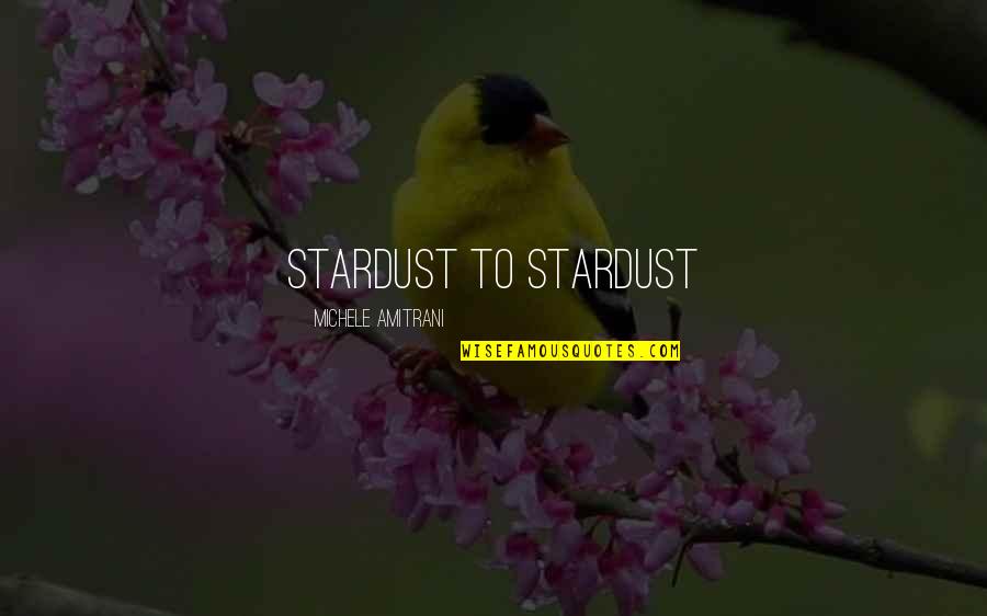 Best Hyper Quotes By Michele Amitrani: Stardust to stardust