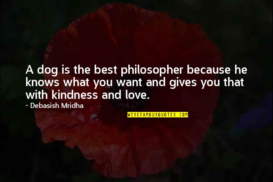 Best I Love My Dog Quotes By Debasish Mridha: A dog is the best philosopher because he