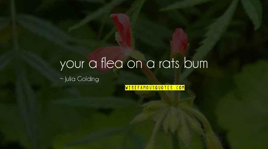 Best Id4 Quotes By Julia Golding: your a flea on a rats bum Best Id4 Quotes By Julia Golding: your a flea on a rats bum