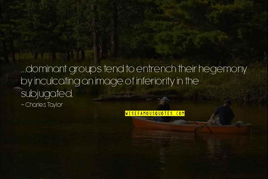 Best Inferiority Quotes By Charles Taylor: ...dominant groups tend to entrench their hegemony by